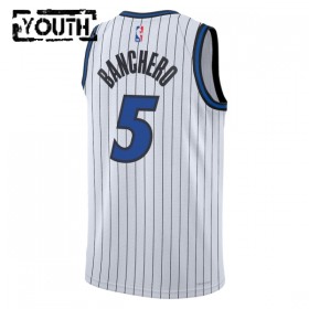 Camiseta Niños Orlando Magic Paolo Banchero 2025-26 Nike Association Edition Blanco Swingman